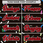 Custom Brown Red Ice Cream Pattern Personalized V-Neck Hockey Jersey