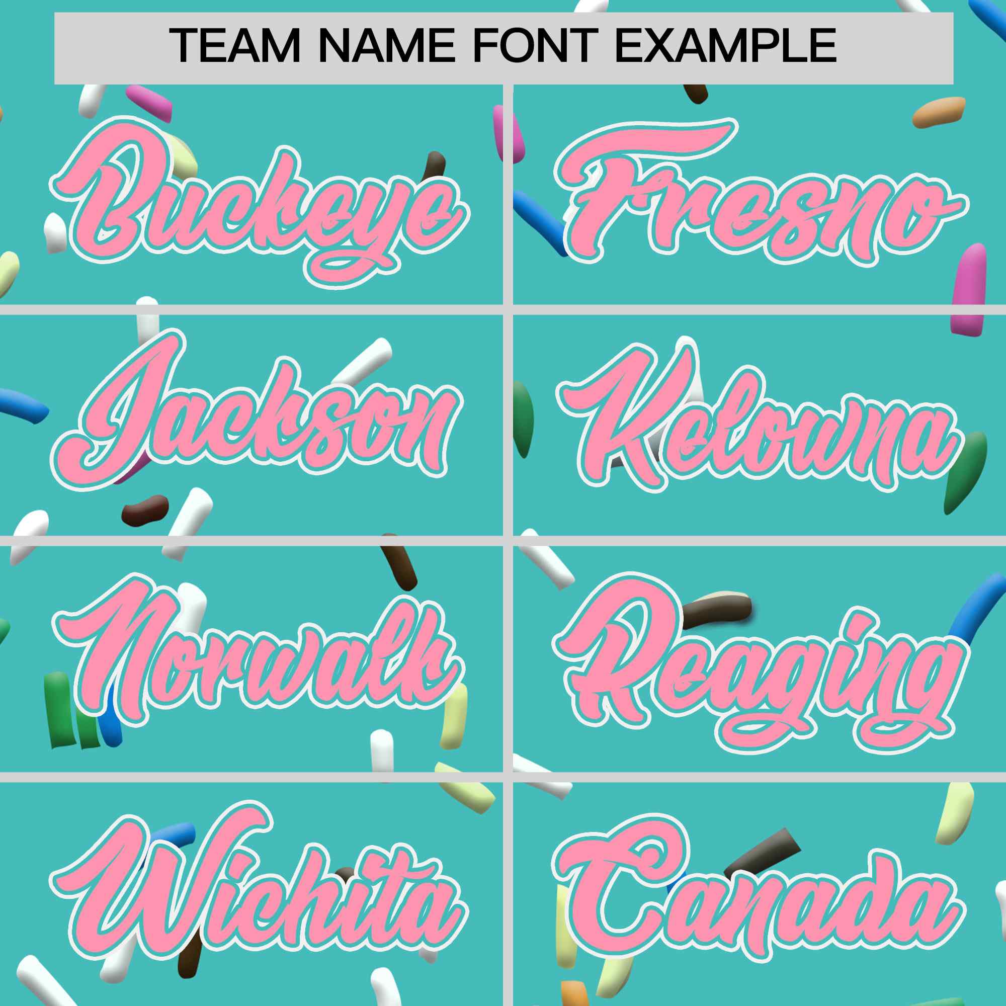 Custom Teal Light Pink Ice Cream Pattern Personalized V-Neck Hockey Jersey