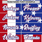 Custom American Flag White Ice Cream Pattern Personalized V-Neck Hockey Jersey