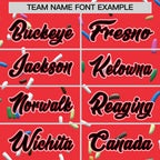 Custom Light Red Black Ice Cream Pattern Personalized V-Neck Hockey Jersey