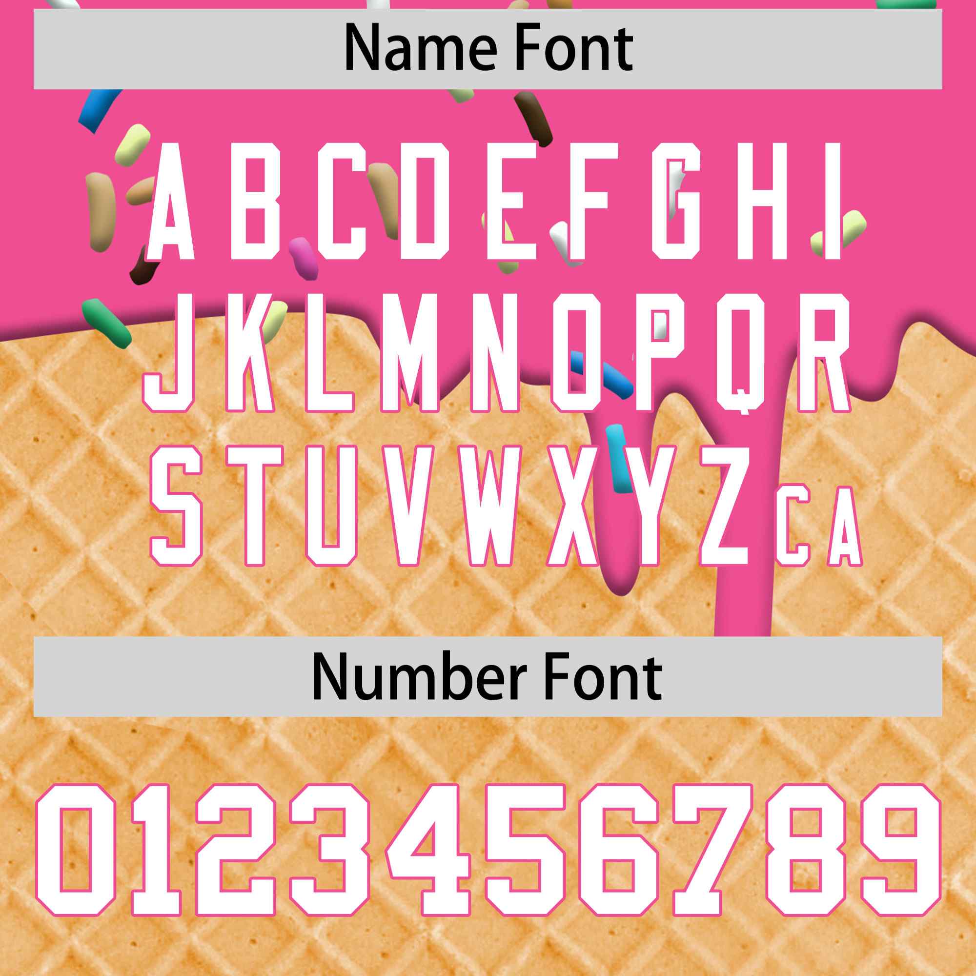 Custom Pink White Ice Cream Pattern Personalized V-Neck Hockey Jersey