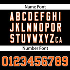 Custom Black Orange-White Personalized Classic V-Neck Hockey Jersey