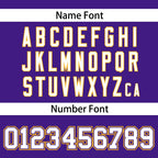 Custom Purple Gold-White Personalized Classic V-Neck Hockey Jersey