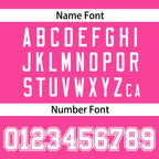 Custom Pink White-Gray Personalized Classic V-Neck Hockey Jersey
