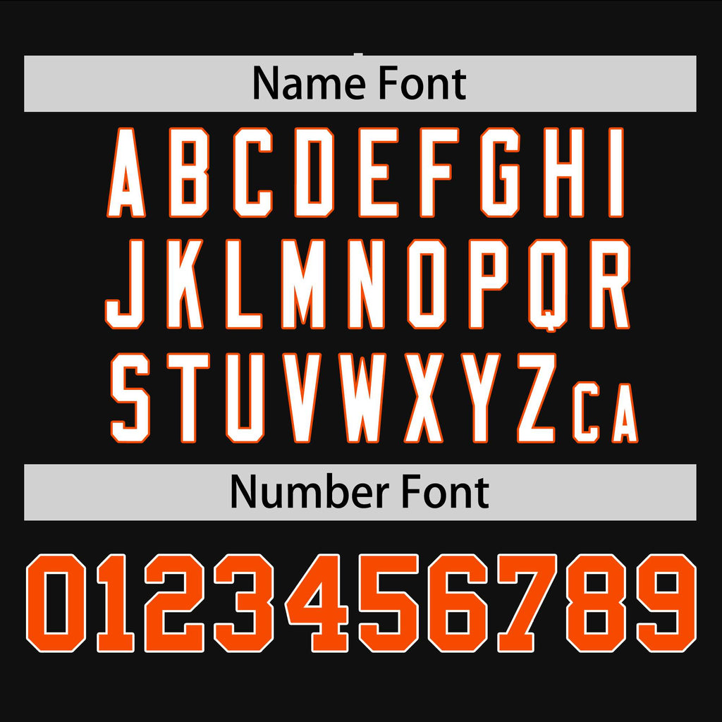 Custom Black Orange-White Personalized Raglan Sleeves V-Neck Hockey Jersey