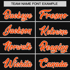 Custom Black Orange-White Personalized Raglan Sleeves V-Neck Hockey Jersey