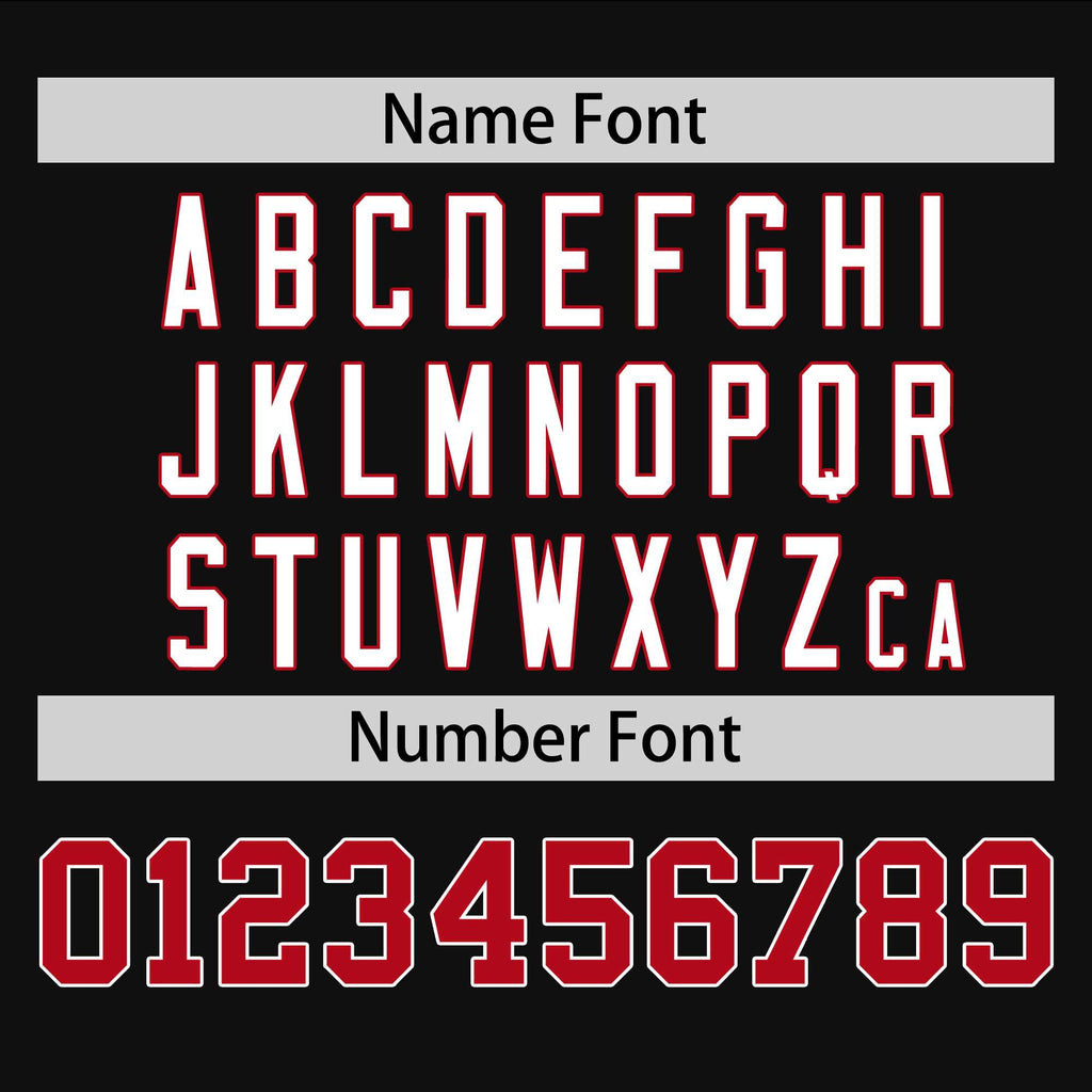 Custom Black Red-White Personalized Raglan Sleeves V-Neck Hockey Jersey
