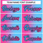Custom Pink Black-Light Blue Gradient Fashion Tops Basketball Jersey