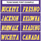 Custom Purple Yellow-White Personalized Basketball Shorts