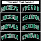 Custom Black Green-White Personalized Basketball Shorts