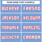 Custom Light Blue White-Red Personalized Basketball Shorts