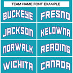 Custom Teal White-Purple Personalized Basketball Shorts