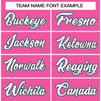 Custom Pink White-Light Blue Personalized Basketball Shorts