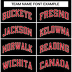 Custom Black Red-Cream Personalized Basketball Shorts