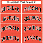Custom Orange Black-White Personalized Basketball Shorts