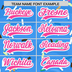 Custom Powder Blue Ice Cream Cone Graffiti Pattern Fashion Authentic Baseball Jersey