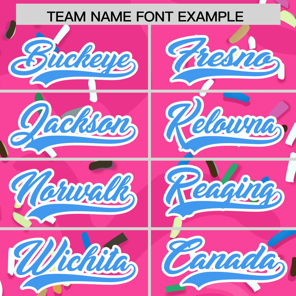 Custom Pink Ice Cream Cone Graffiti Pattern Fashion Authentic Baseball Jersey
