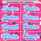 Custom Pink Ice Cream Cone Graffiti Pattern Fashion Authentic Baseball Jersey