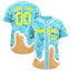 Fans-Made | Custom Blue Ice Cream Cone Graffiti Pattern Fashion Authentic Baseball Jersey From Evan Neufang Available for Reorder
