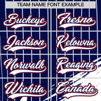 Custom Navy Baseball Jersey Graffiti Pattern Independence Day