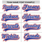 Custom White Royal Personalized Color Block Authentic Baseball jersey