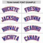 Custom White Royal Personalized Color Block Authentic Baseball jersey