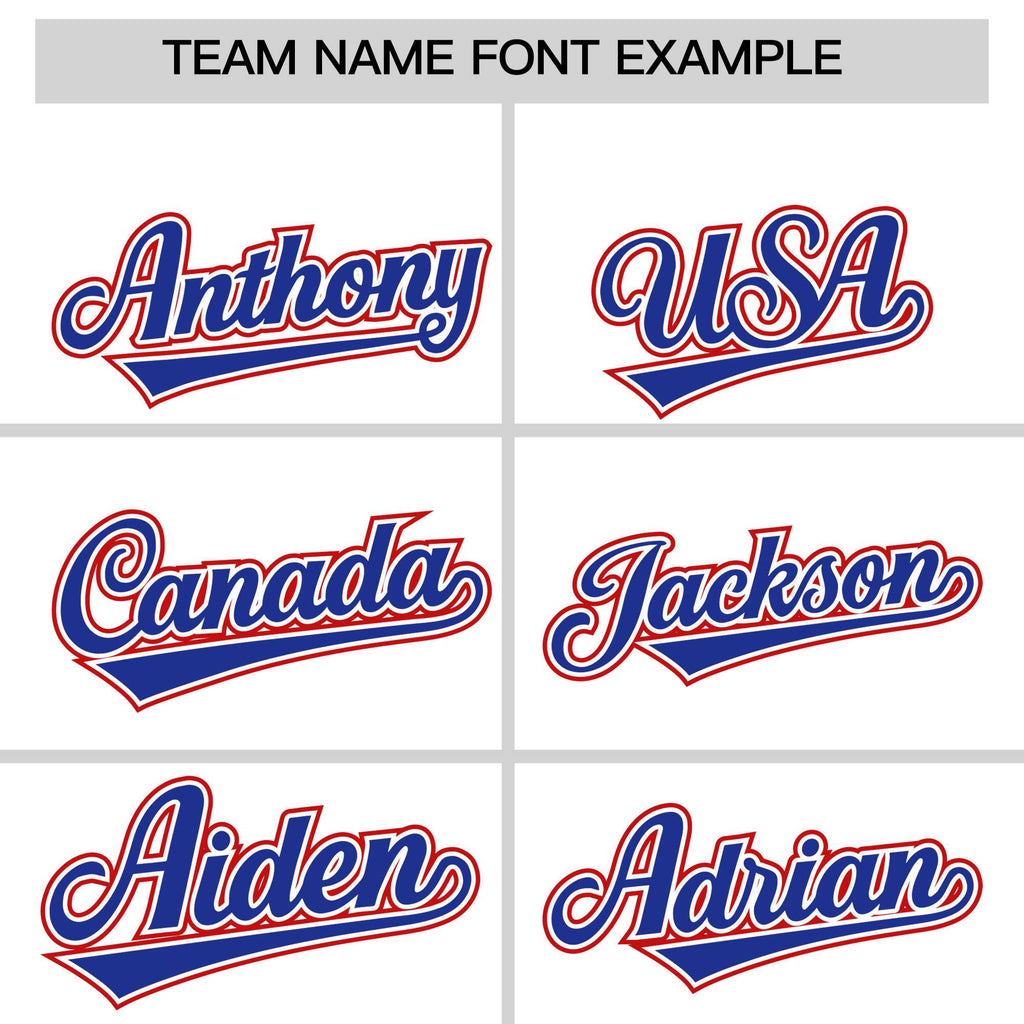 Custom White Royal Personalized Color Block Authentic Baseball jersey