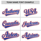 Custom White Royal Personalized Color Block Authentic Baseball jersey