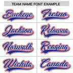 Custom White Royal Personalized Color Block Authentic Baseball jersey