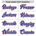 Custom White Royal Personalized Color Block Authentic Baseball jersey