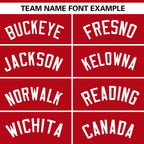 Custom Red White Gradient Side Personalized Star Pattern Authentic Baseball Jersey