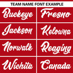 Custom Red White Gradient Side Personalized Star Pattern Authentic Baseball Jersey