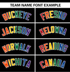 Custom Black LGBT Rainbow For Pride Month Raglan Sleeves Authentic Baseball Jersey