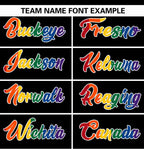 Custom Black LGBT Rainbow For Pride Month Raglan Sleeves Authentic Baseball Jersey