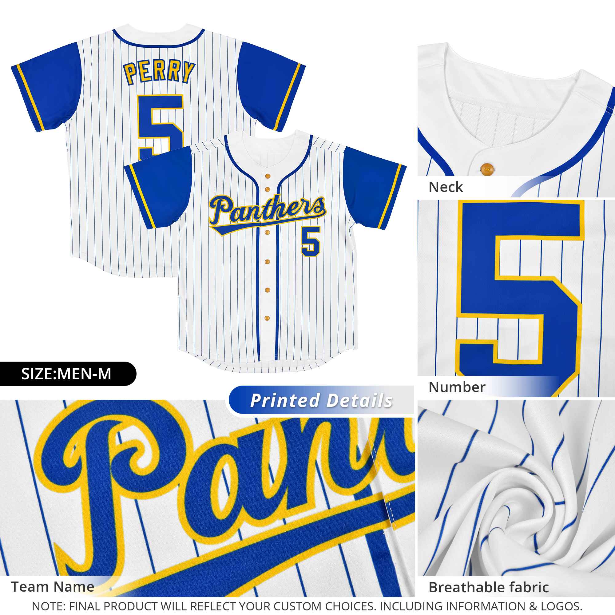 Custom Gold Black Stripe Fashion Raglan Sleeves Authentic Baseball Jersey