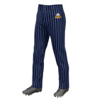 Custom Navy White Pinstripe Fit Stretch Practice Loose-fit Baseball Pants