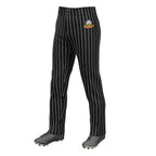 Custom Black White Pinstripe Fit Stretch Practice Loose-fit Baseball Pants