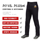 Custom Black Purple Pinstripe Fit Stretch Practice Loose-fit Baseball Pants