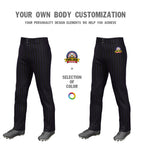 Custom Black Purple Pinstripe Fit Stretch Practice Loose-fit Baseball Pants