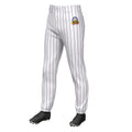 Custom White Purple Pinstripe Fit Stretch Practice Pull Up Baseball Pants