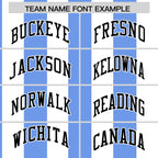 Custom White Light Blue Stripe Fashion Authentic Two-Button Softball Jersey