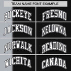 Custom Gray Black Gradient Stripe Fashion Authentic Two-Button Softball Jersey