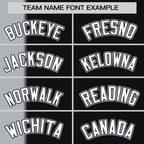 Custom Gray Black Gradient Stripe Fashion Authentic Two-Button Softball Jersey