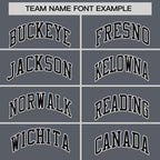 Custom Dark Gray Black-Gray Stripe Fashion Raglan Sleeves Authentic Two-Button Softball Jersey