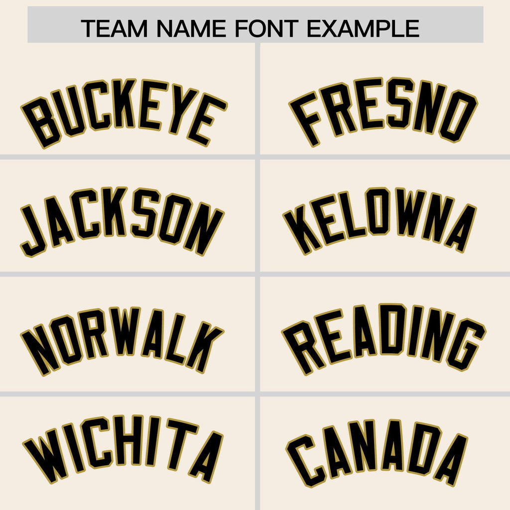 Custom Cream Black-Old Gold Stripe Fashion Raglan Sleeves Authentic Two-Button Softball Jersey