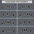Custom Dark Gray Black-Gray Stripe Fashion Raglan Sleeves Authentic Two-Button Softball Jersey