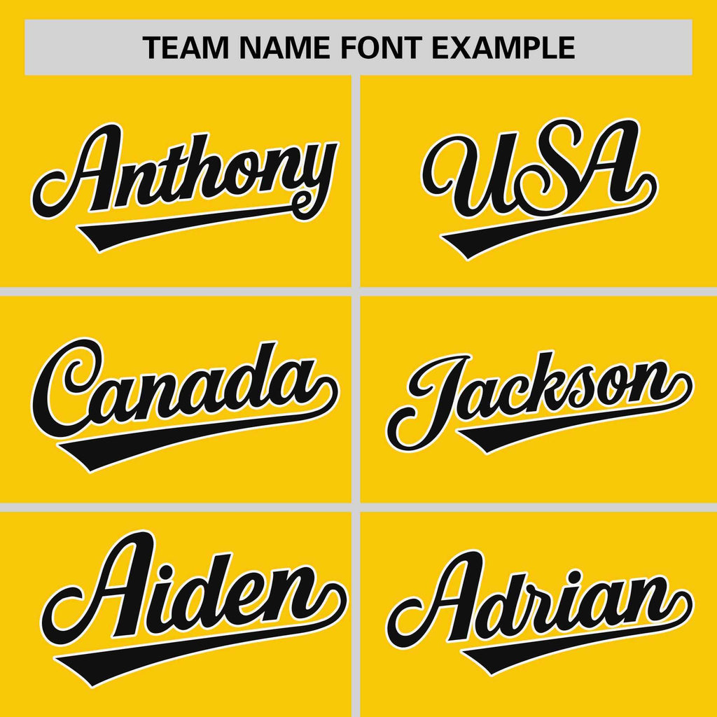 Custom Gold Black Stripe Fashion Raglan Sleeves Authentic Two-Button Softball Jersey