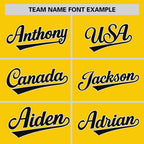 Custom Gold Black Stripe Fashion Raglan Sleeves Authentic Two-Button Softball Jersey
