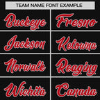 Custom Black Red-White Stripe Fashion Raglan Sleeves Authentic Two-Button Softball Jersey