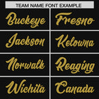 Custom Black Old Gold Stripe Fashion Raglan Sleeves Authentic Two-Button Softball Jersey